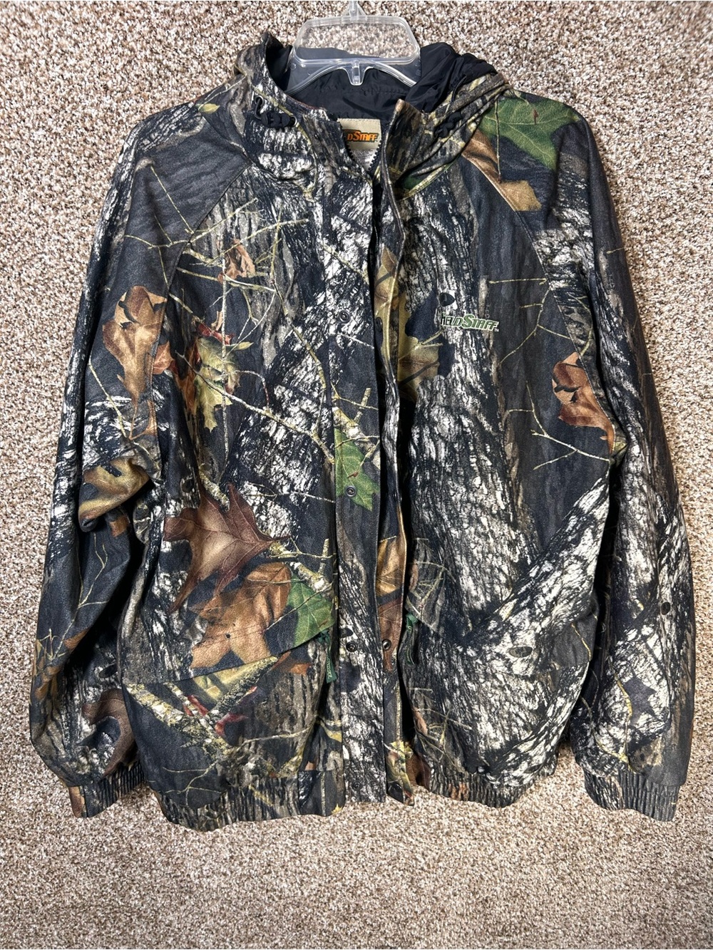 Mossy Oak Realtree-Style Camouflage Hooded Field Jacket